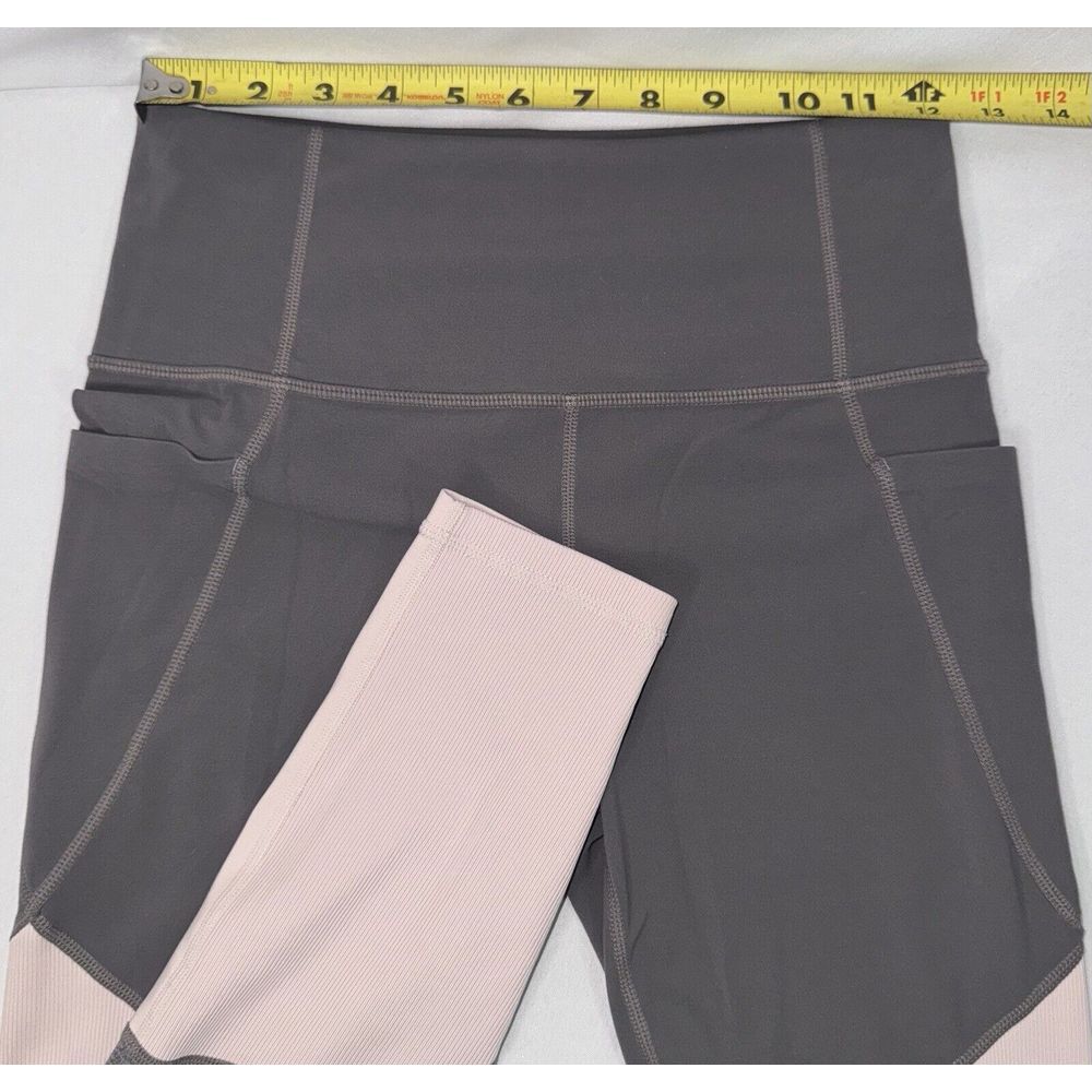 Lot of 2 - Athleta Womens Small Gray & Floral Stretch Leggings 7/8ths - Picture 8 of 11